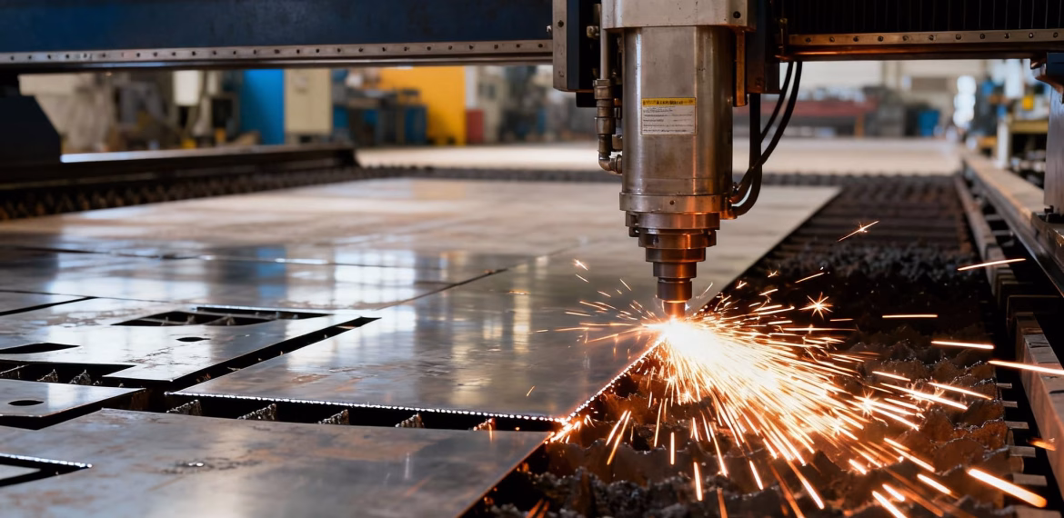 High-precision metal cutting machines in operation, representing advanced metal cutting UAE services